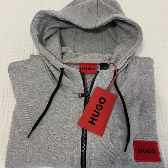 Hugo Men's Gray Zip-Up Hoodie size XXL - Picture 6 of 6